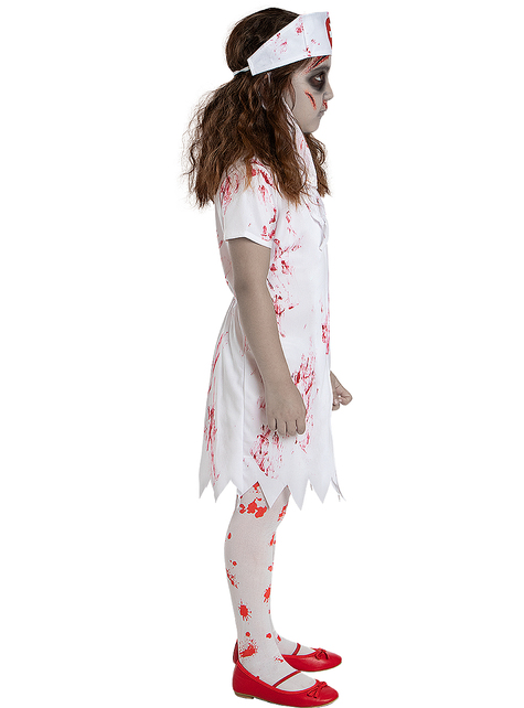 Fato de enfermeira zombie para menina