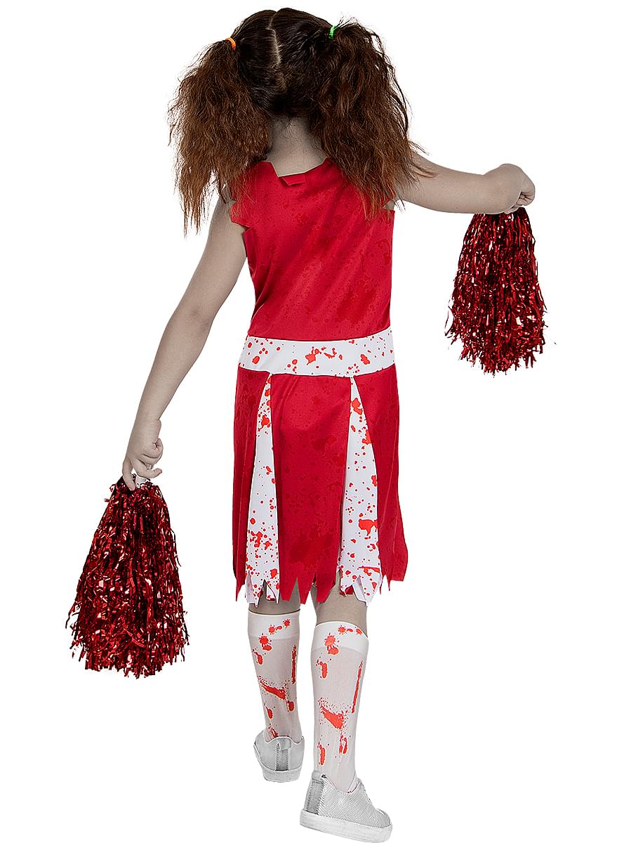 Disfraz de animadora zombie para niña