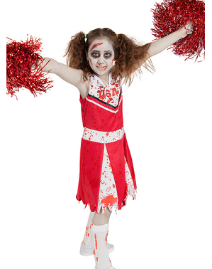 Zombi navijačica kostum za deklice