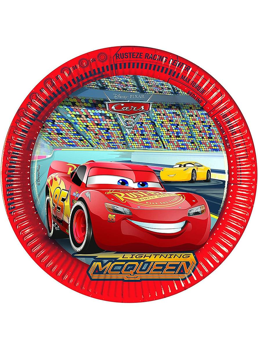 8 tanierov Cars 3 malých (20 cm)