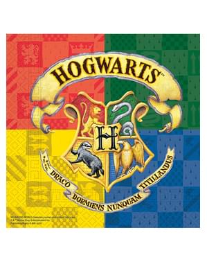 20 Hogwarts servietter (33 cm x 33 cm) - Hogwarts-huse