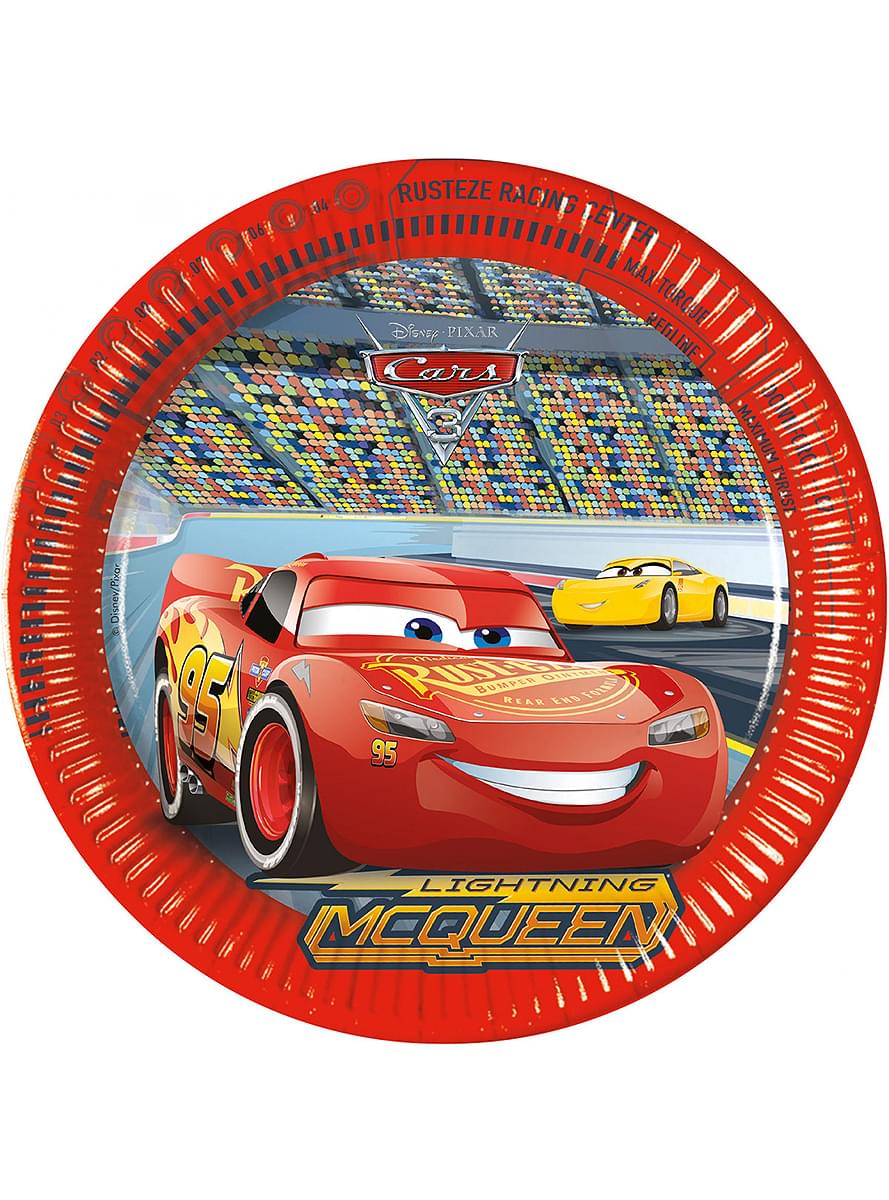 8 Cars 3 Plates (23cm)