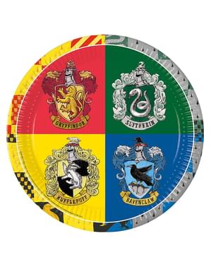 8 Harry Potter Plates (23cm) - Hogwarts Houses