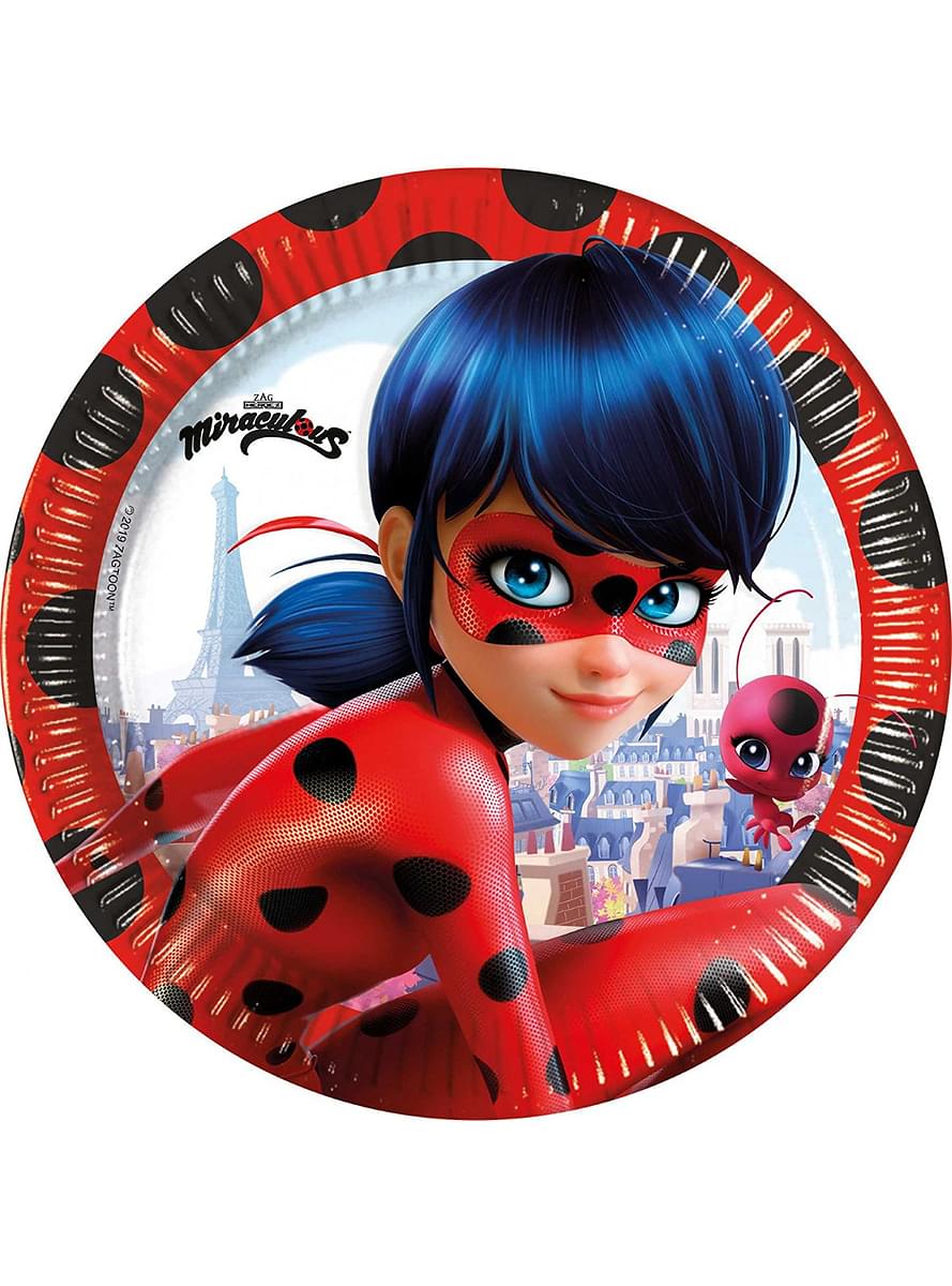 8 Miraculous Ladybug plates (23cm) - Miraculous Ladybug