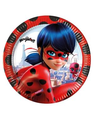 8 talířů Kouzelná beruška (23 cm) - Miraculous Ladybug