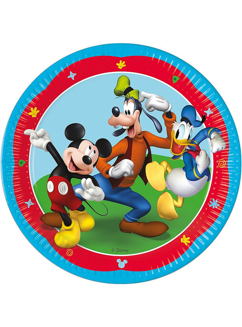 8 assiettes Mickey Mouse (23cm) - Club House