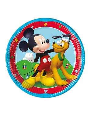 8 Mickey Mouse tallerkener (20 cm) - Klubhus
