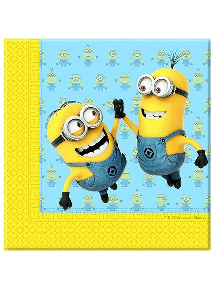 20 guardanapos de Minions (33x33 cm)