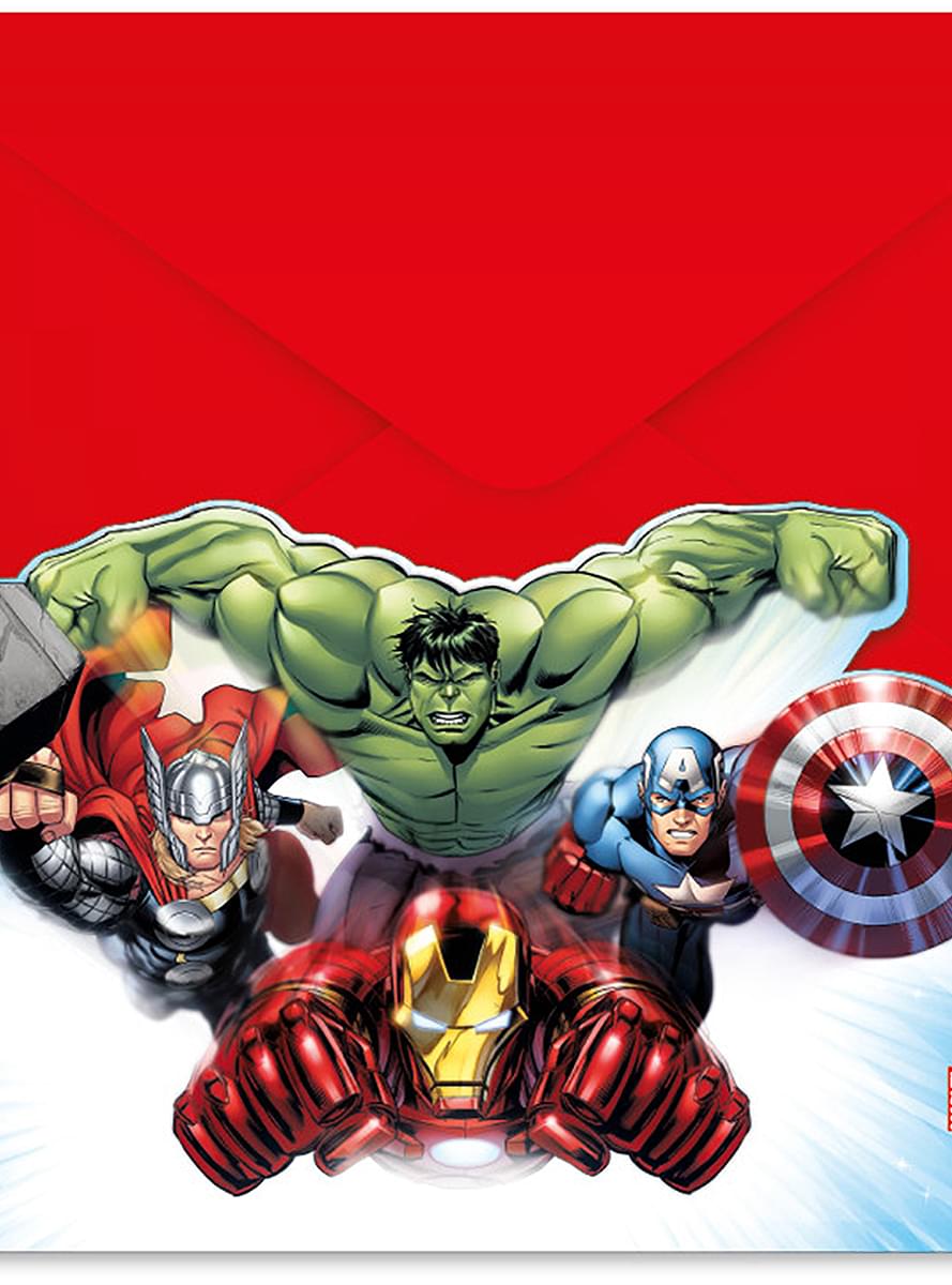 The Avengers Einladungen 6 Stück