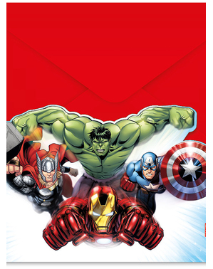 Zaproszenia Avengers x6