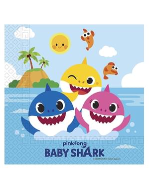 20 Baby Shark Napkins (33x33 cm)