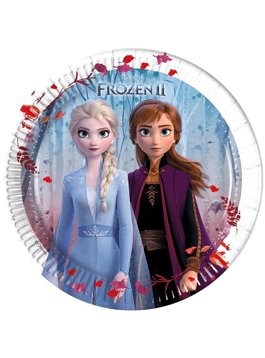 8 pratos Frozen 2 pequenos (20cm)