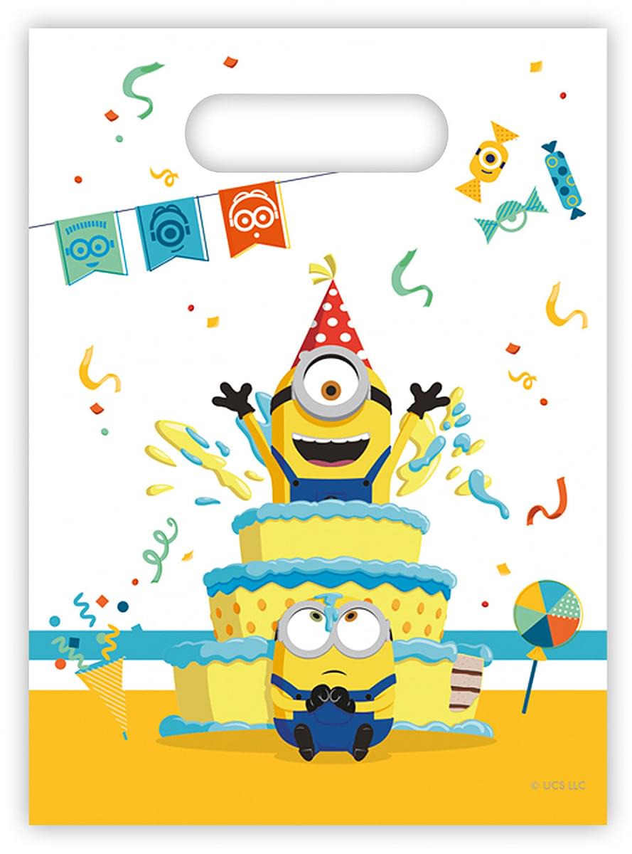 6 sachets à bonbons Minions