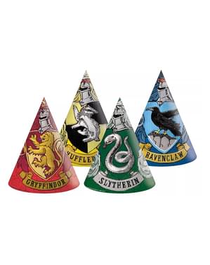 6 Harry Potter Party Hats - Hogwarts Houses