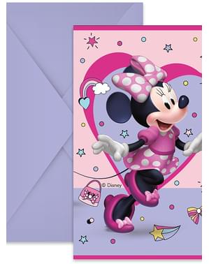 6 convites de Minnie Mouse