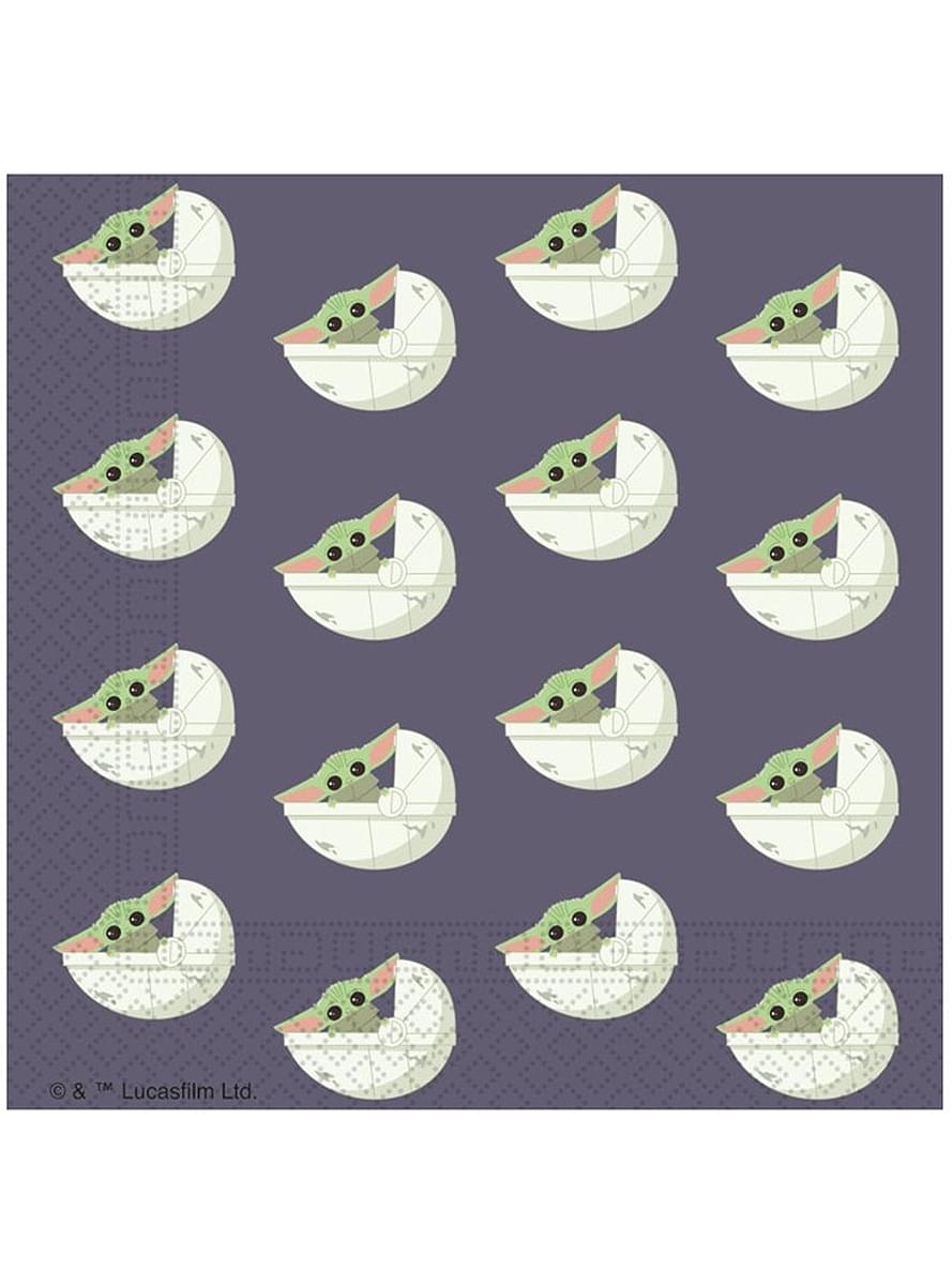 20 serviettes Baby Yoda The Mandalorian (33x33 cm)