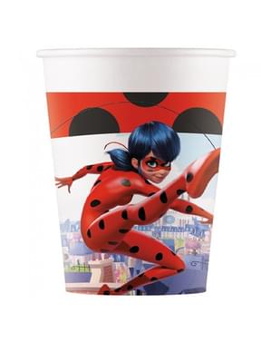 8 kelímků Kouzelná beruška (200 ml) - Miraculous Ladybug