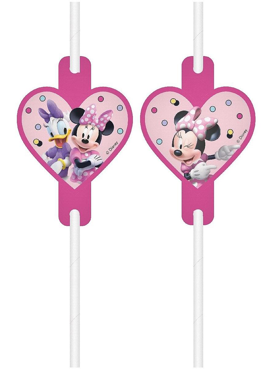 4 pajitas de Minnie Mouse