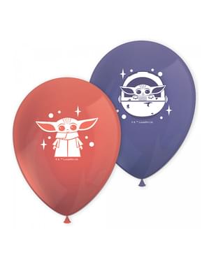 8 globos de Baby Yoda The Mandalorian (28 cm)