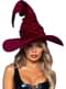 Chapeau de sorcière bordeaux en velours