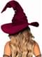 Sombrero de bruja granate de terciopelo