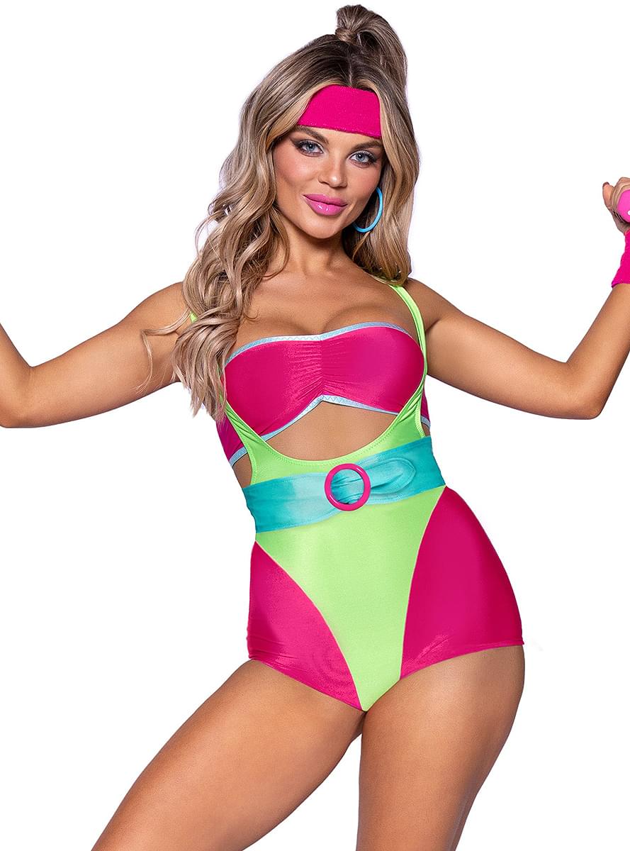 Costume aerobica anni 80 da donna