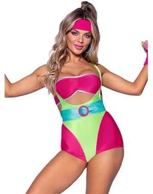 Costum de aerobic anii 80 pentru femei