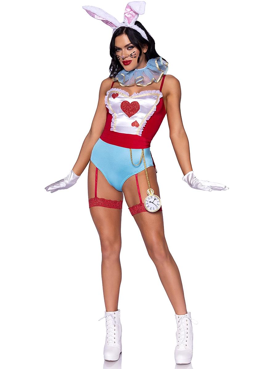 Body de coelho do país das Maravilhas