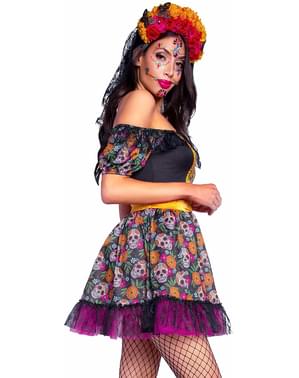 Costum Catrina colorat pentru femei