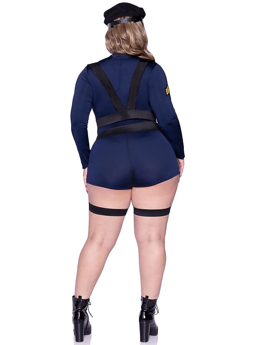 Polizeiuniform Kostüm sexy für Damen in großer Größe