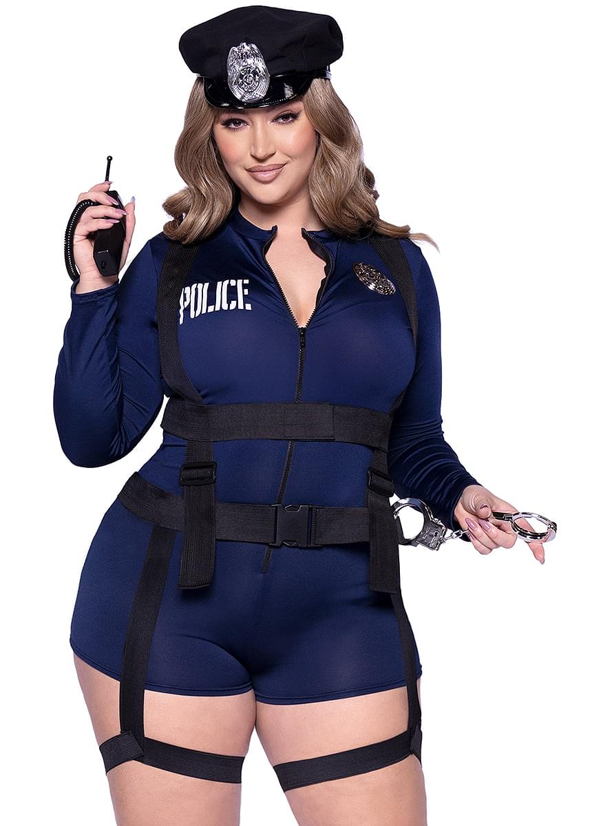 Polizeiuniform Kostüm sexy für Damen in großer Größe