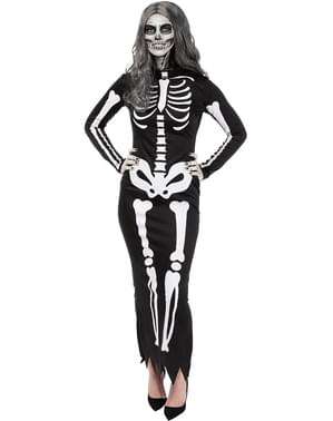 Costume da scheletro elegante da donna taglie forti