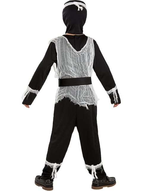 Déguisement Squelette Phosphorescent Pour Garçon - Combinaison + Cagoule Qui Brille Dans Le Noir - Taille 5-6 Ans - Pour Halloween, Carnaval, Fêtes