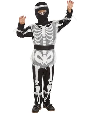 Costum de zombi ninja schelet pentru băieți