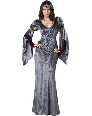 Mørk Middelaldersk Prinsesse Kostyme Dame