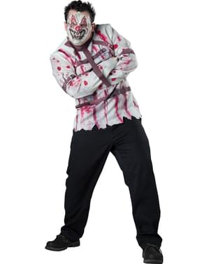 Costume da pagliaccio disturbato per uomo taglia grande