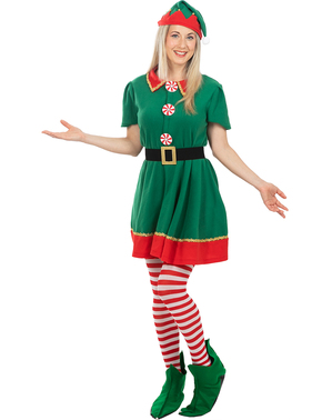Costume da Elfa natalizia da donna taglie forti