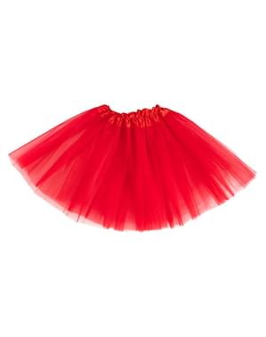 Dievčenská tylová sukňa tutu - červená