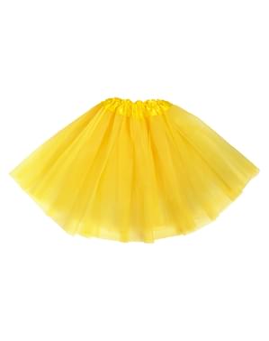 Dievčenská tylová sukňa tutu - žltá