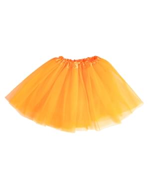 Dievčenská tylová sukňa tutu - oranžová