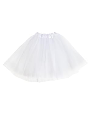 חצאית טוטו בצבע לבן לנשים