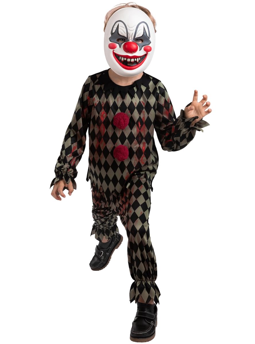 Maskeraddräkt Skrämmande Clown Deluxe för barn