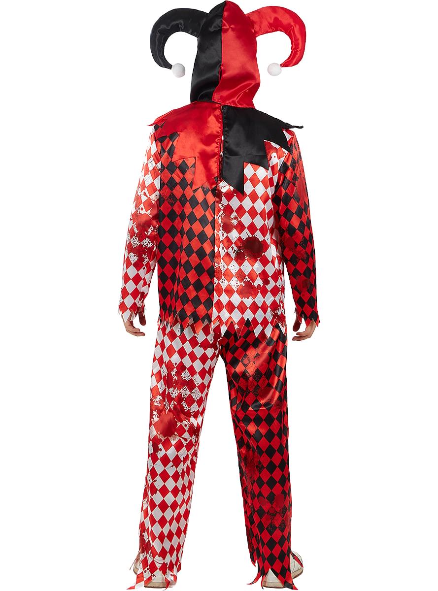 Skremmende Jester Kostyme til herre