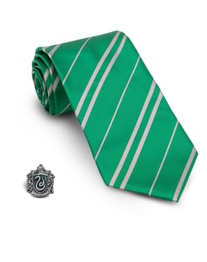 Cravate avec pin's Serpentard - Harry Potter