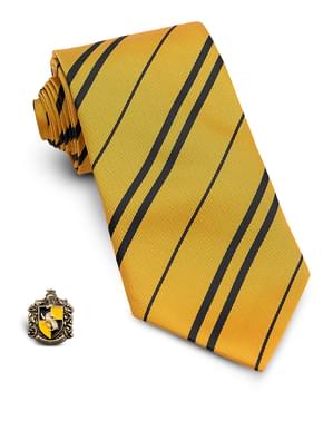 Cravate avec pin's Poufsouffle - Harry Potter