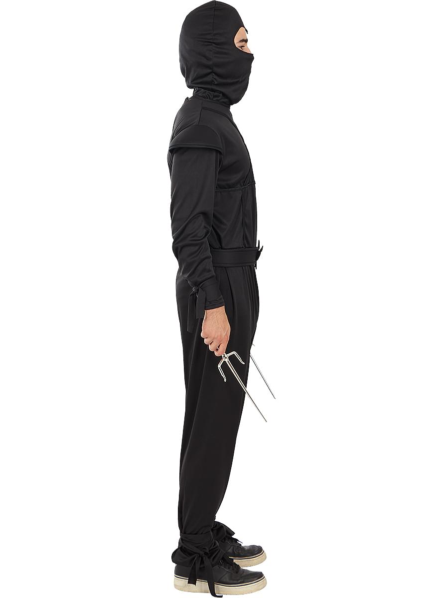 Maskeraddräkt Ninja svart för vuxen