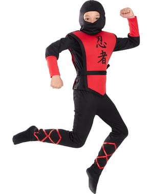 Disfraz Ninja Rojo para Niño Talla S