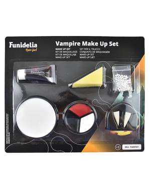 SET DE MAQUIAGEM DE VAMPIRO COM COLMILHOS