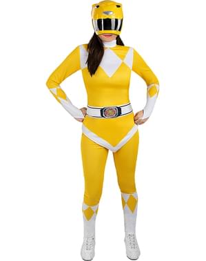Gul Power Ranger Kostyme