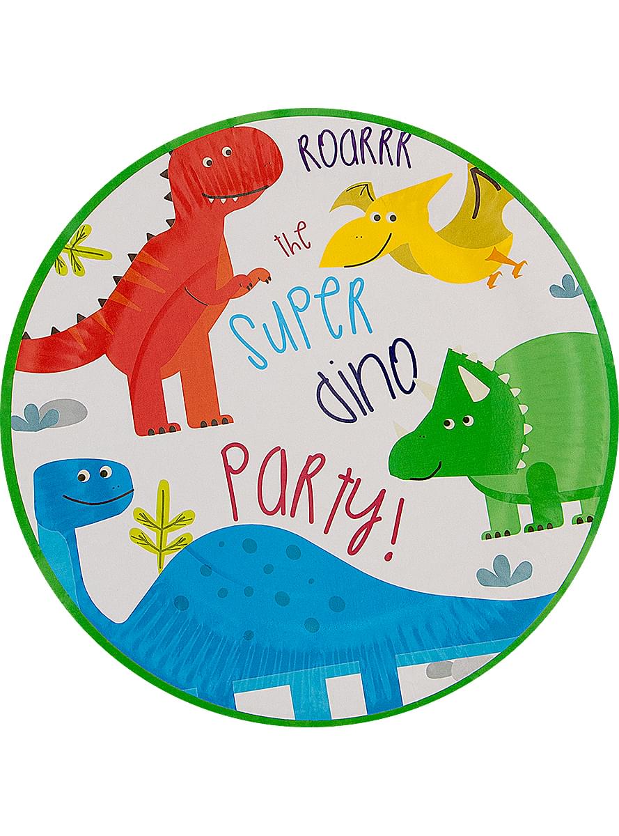 8 Πιάτα Δεινοσαύρων (23εκ.) - Dinosaurs Party